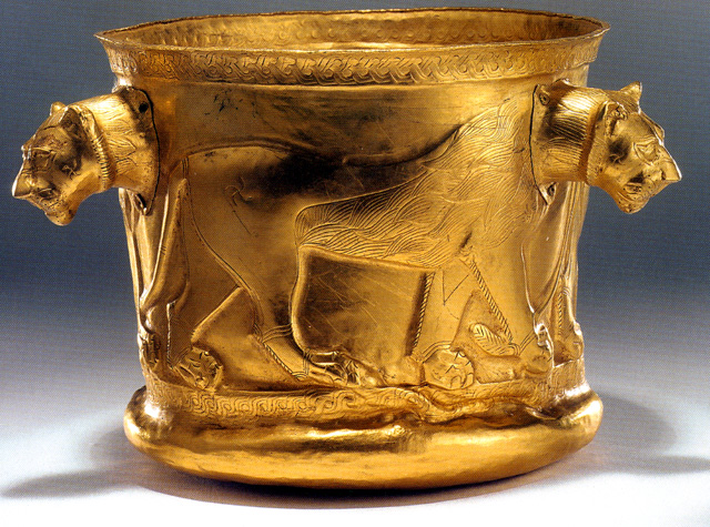 جام طلای کشف شده در کلاردشت