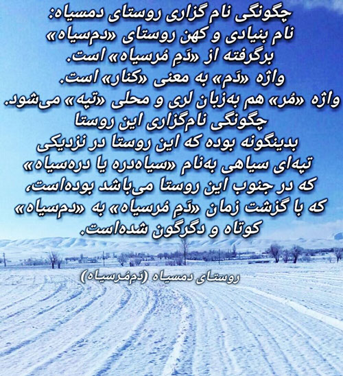 سنگ‌ نگاره‌ های روستای دمسیاه
