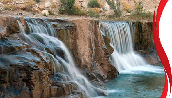 آبتاف آبشاری وسیع در ایلام 