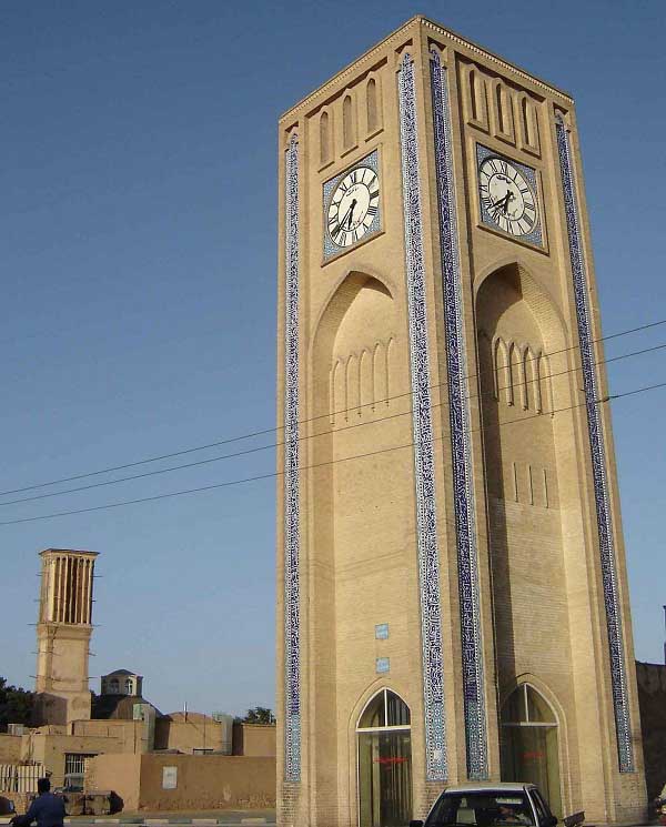 برج ساعت میدان وقت و ساعت یزد